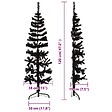 VIDAXL - vidaXL Demi sapin de Noël artificiel mince avec support Noir 120 cm - vignette