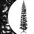 VIDAXL - vidaXL Demi sapin de Noël artificiel mince avec support Noir 240 cm - vignette