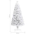 VIDAXL - vidaXL Arbre de Noël artificiel pré-éclairé blanc 120 cm fibre optique - vignette