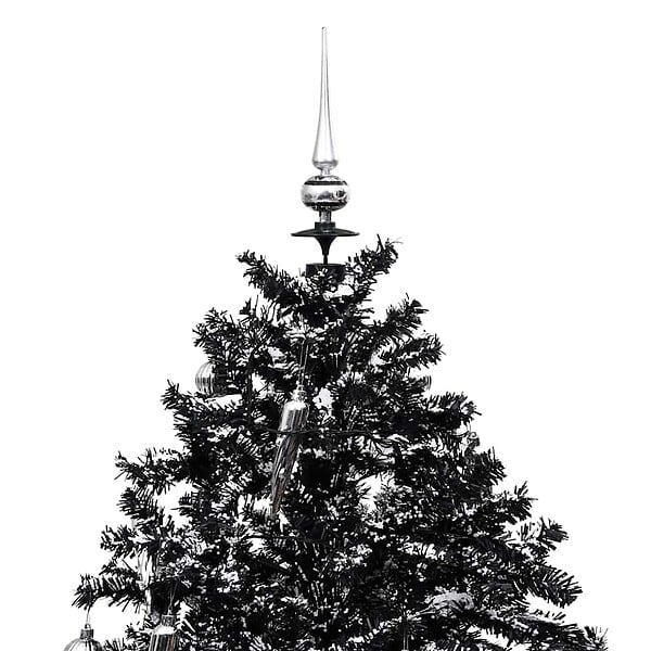 VIDAXL - vidaXL Arbre de Noël neigeux avec base de parapluie Noir 140 cm PVC - large