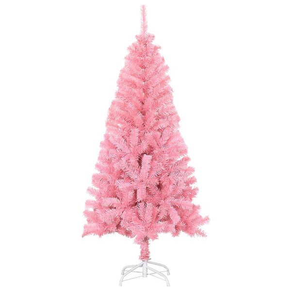 VIDAXL - vidaXL Sapin de Noël artificiel avec support rose 150 cm PVC - large
