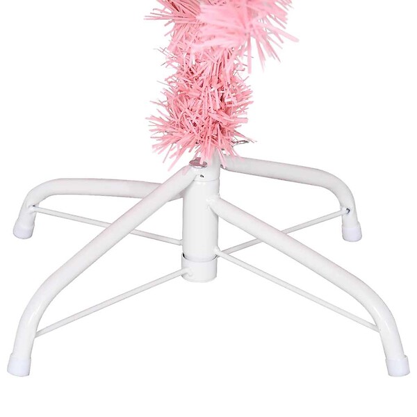 VIDAXL - vidaXL Sapin de Noël artificiel avec support rose 150 cm PVC - large
