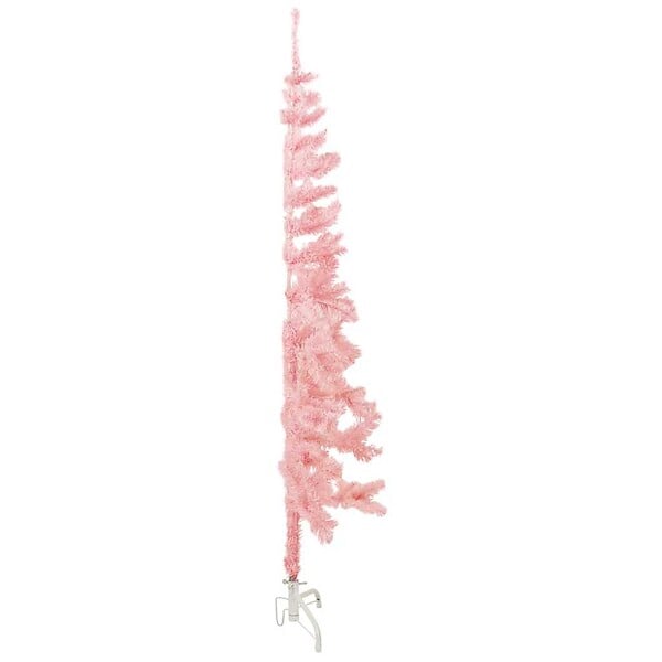 VIDAXL - vidaXL Demi sapin de Noël artificiel mince avec support Rose 180 cm - large