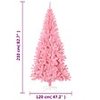 VIDAXL - vidaXL Sapin de Noël artificiel avec support rose 210 cm PVC - vignette