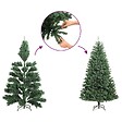 VIDAXL - vidaXL Demi sapin de Noël artificiel mince avec support Vert 120 cm - vignette