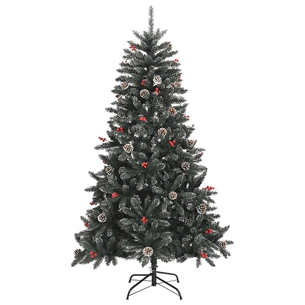 VIDAXL - vidaXL Sapin de Noël artificiel avec support Vert 150 cm PVC - large