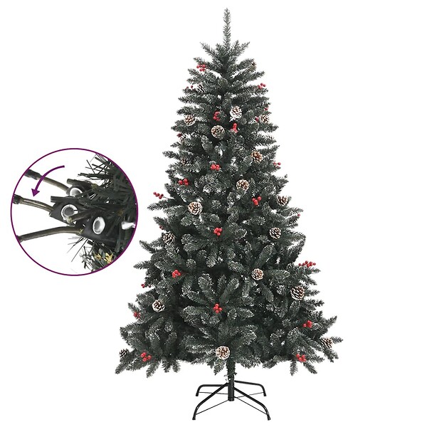 VIDAXL - vidaXL Sapin de Noël artificiel avec support Vert 150 cm PVC - large