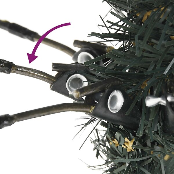 VIDAXL - vidaXL Sapin de Noël artificiel avec support Vert 150 cm PVC - large