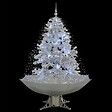 VIDAXL - vidaXL Arbre de Noël neigeux avec base de parapluie Blanc 140 cm - vignette