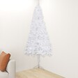 VIDAXL - vidaXL Sapin de Noël artificiel d'angle Blanc 240 cm PVC - vignette