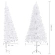 VIDAXL - vidaXL Sapin de Noël artificiel d'angle Blanc 240 cm PVC - vignette