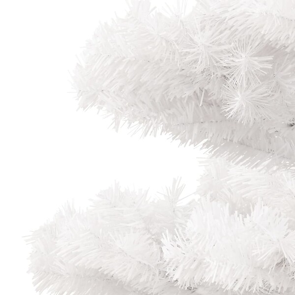VIDAXL - vidaXL Arbre de Noël hélicoïdal pré-éclairé et support blanc 180cm PVC - large