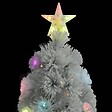 VIDAXL - vidaXL Arbre de Noël artificiel pré-éclairé blanc 240 cm fibre optique - vignette