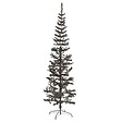 VIDAXL - vidaXL Sapin de Noël étroit Noir 210 cm - vignette