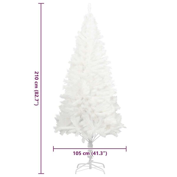 VIDAXL - vidaXL Arbre de Noël artificiel aiguilles réalistes blanc 210 cm - large