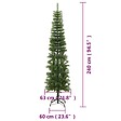 VIDAXL - vidaXL Sapin de Noël artificiel mince avec support 240 cm PE - vignette