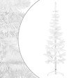 VIDAXL - vidaXL Demi sapin de Noël artificiel mince avec support Blanc 120 cm - vignette