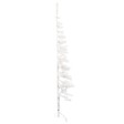 VIDAXL - vidaXL Demi sapin de Noël artificiel mince avec support Blanc 120 cm - vignette