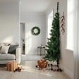 VIDAXL - vidaXL Sapin de Noël artificiel moitié avec support vert 210 cm PVC - vignette