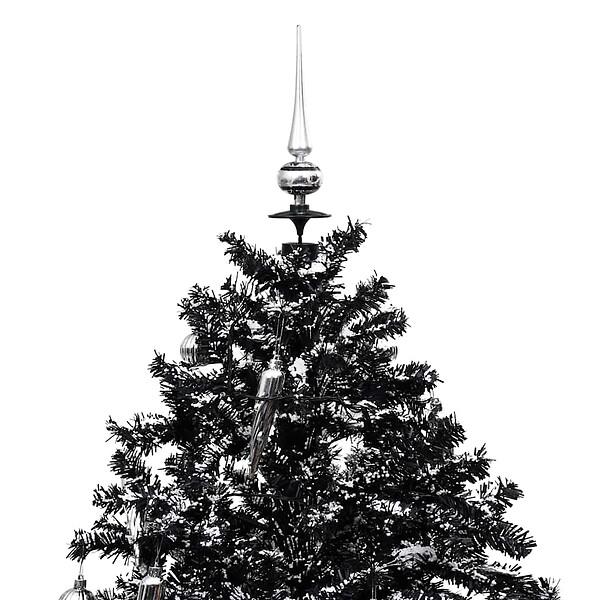 VIDAXL - vidaXL Arbre de Noël neigeux avec base de parapluie Noir 190 cm PVC - large