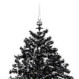 VIDAXL - vidaXL Arbre de Noël neigeux avec base de parapluie Noir 190 cm PVC - vignette