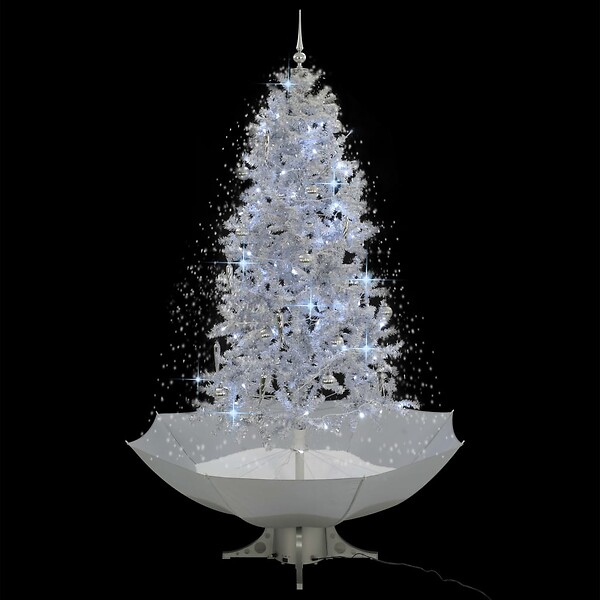 VIDAXL - vidaXL Arbre de Noël neigeux avec base de parapluie Blanc 190 cm - large