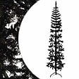 VIDAXL - vidaXL Demi sapin de Noël artificiel mince avec support Noir 180 cm - vignette