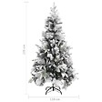 VIDAXL - vidaXL Sapin de Noël à  flocons de neige et pommes de pin 225 cm PVC/PE - vignette