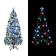 VIDAXL - vidaXL Arbre de Noël pré-éclairé avec support 150 cm fibre optique - vignette