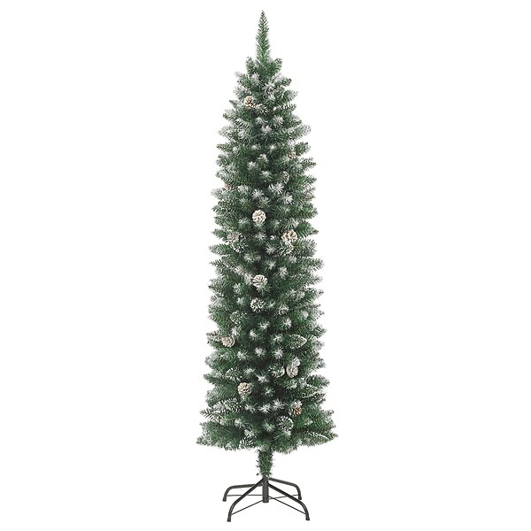 VIDAXL - vidaXL Sapin de Noël artificiel mince avec support 240 cm PVC - large