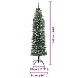 VIDAXL - vidaXL Sapin de Noël artificiel mince avec support 240 cm PVC - vignette