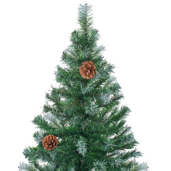 VIDAXL - vidaXL Arbre de Noël artificiel avec pommes de pin 180 cm - large