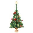 VIDAXL - vidaXL Arbre de Noël artificiel pré-éclairé avec boules vert 64 cm - vignette