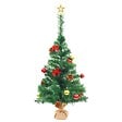 VIDAXL - vidaXL Arbre de Noël artificiel pré-éclairé avec boules vert 64 cm - vignette