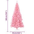 VIDAXL - vidaXL Sapin de Noël artificiel avec support rose 180 cm PVC - vignette