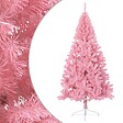 VIDAXL - vidaXL Demi sapin de Noël artificiel avec support Rose 180 cm PVC - vignette