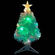 VIDAXL - vidaXL Arbre de Noël artificiel pré-éclairé blanc 64 cm fibre optique - vignette