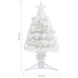 VIDAXL - vidaXL Arbre de Noël artificiel pré-éclairé blanc 64 cm fibre optique - vignette
