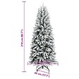 VIDAXL - vidaXL Sapin de Noël artificiel avec neige floquée 210 cm PVC et PE - vignette
