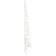 VIDAXL - vidaXL Demi sapin de Noël artificiel mince avec support Blanc 210 cm - vignette