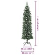 VIDAXL - vidaXL Sapin de Noël artificiel mince avec support 120 cm PVC - vignette