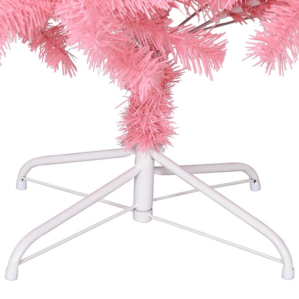 VIDAXL - vidaXL Sapin de Noël artificiel avec support rose 240 cm PVC - large