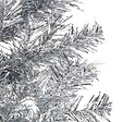 VIDAXL - vidaXL Demi sapin de Noël artificiel mince avec support Argenté 150 cm - vignette