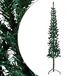 VIDAXL - vidaXL Demi sapin de Noël artificiel mince avec support Vert 180 cm - vignette