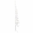 VIDAXL - vidaXL Demi sapin de Noël artificiel mince avec support Blanc 150 cm - vignette