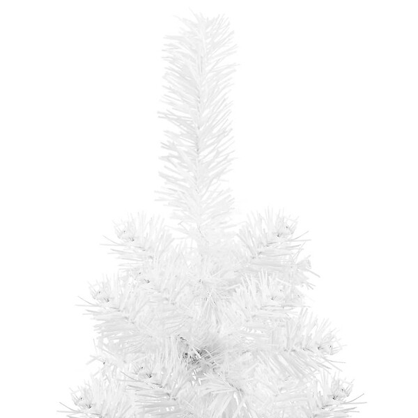 VIDAXL - vidaXL Demi sapin de Noël artificiel mince avec support Blanc 150 cm - large