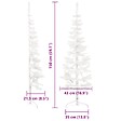 VIDAXL - vidaXL Demi sapin de Noël artificiel mince avec support Blanc 150 cm - vignette