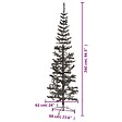 VIDAXL - vidaXL Sapin de Noël étroit Noir 240 cm - vignette