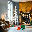 VIDAXL - vidaXL Demi sapin de Noël artificiel mince avec support Blanc 180 cm - vignette