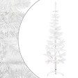VIDAXL - vidaXL Demi sapin de Noël artificiel mince avec support Blanc 180 cm - vignette